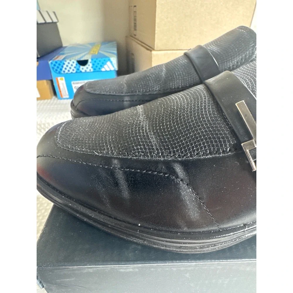 Deer Stags Loafers Boys 4M Bold Black Textured NIB